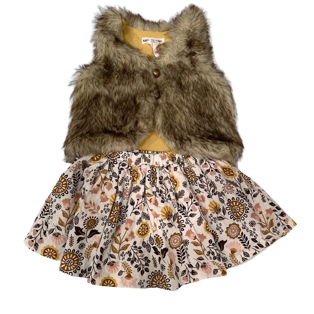 3 pc set Skirt/Shirt/Vest, sz 3T.